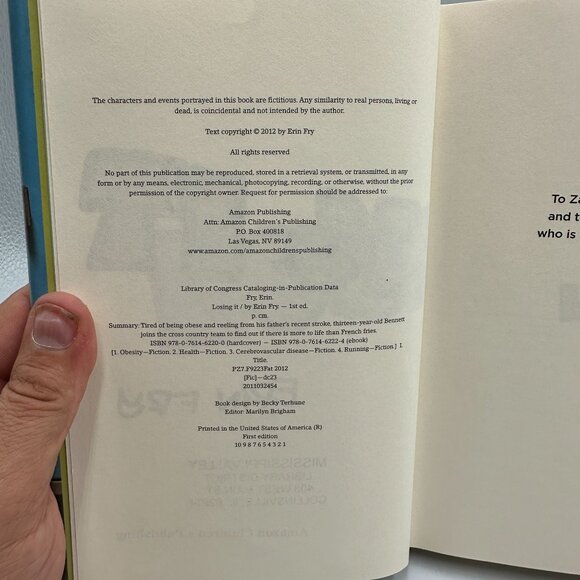 Losing It By Erin Fry Hardcover 2012 1st Edition Amazon Childrens Publishing - Picture 6 of 6